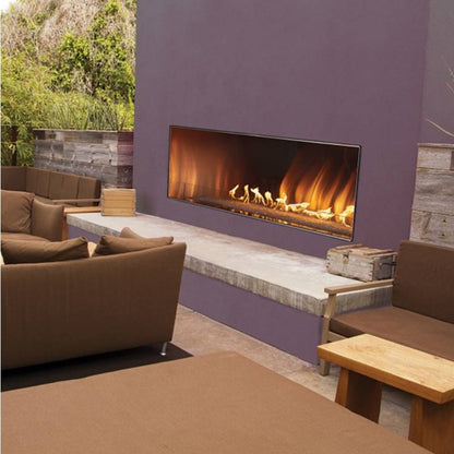Empire Carol Rose 48" Vent Free Outdoor Stainless Steel Linear Fireplace | OLL48FP - OLL48FP12SN