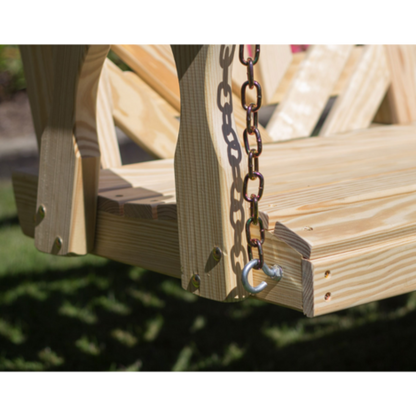 Creekvine Designs Treated Pine Crossback Porch Swing -  FS48CB-2CVD