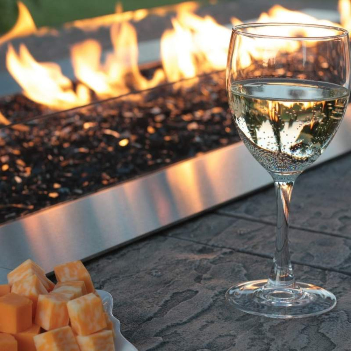 Empire Carol Rose 48" Premium Outdoor Stainless Steel Linear Fire Pit - OL48TP10N