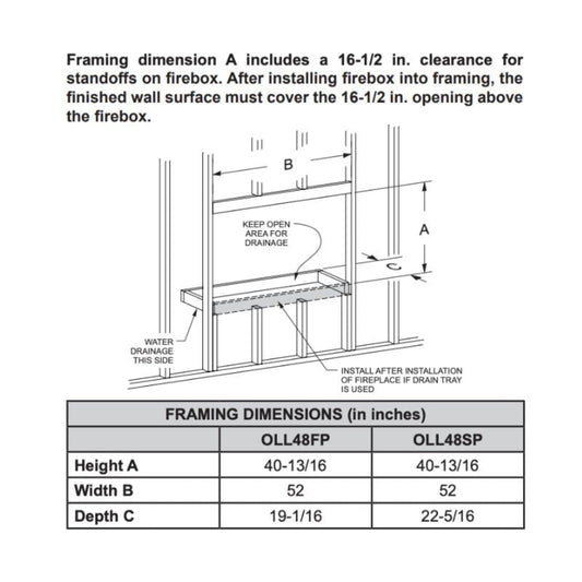Empire Carol Rose 48" Vent Free Outdoor Stainless Steel Linear Fireplace | OLL48FP - OLL48FP12SN