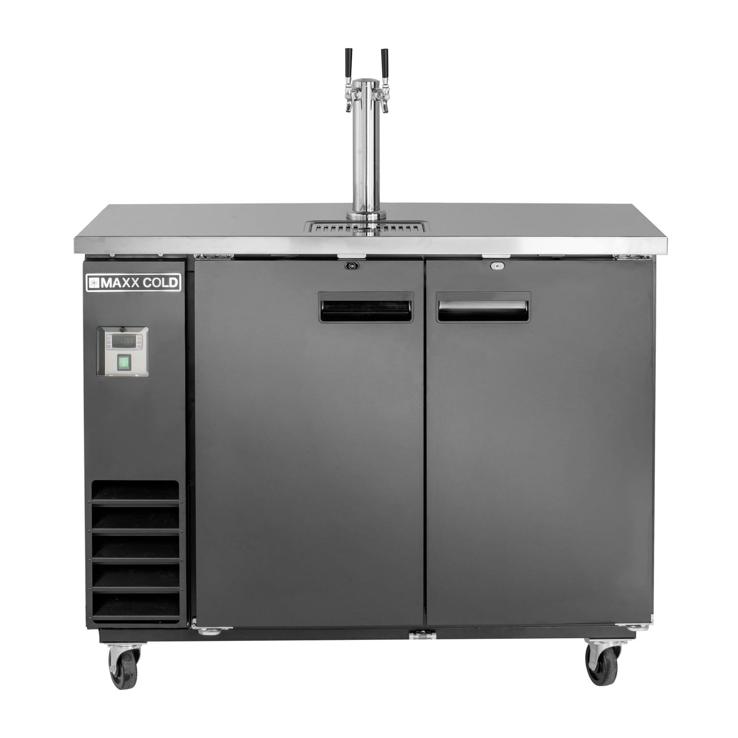 Maxx Cold 47.5" Single Tower 2 Tap Beer Dispenser - MXBD48-1BHC