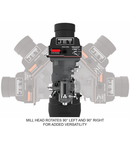JET Elite EVS-949 Mill with 2-Axis Newall DP700 DRO and X-Axis JET Powerfeed - JT9-894352